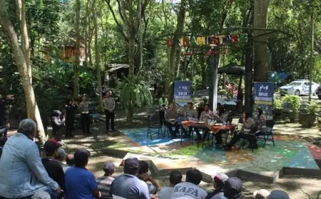 Edukasi Tertib Lalu Lintas, Ditlantas Polda Jatim Sapa Warga Trenggalek di Hutan Kota