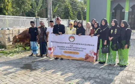DWP Lamongan Salurkan Bantuan Sapi Kurban untuk Warga