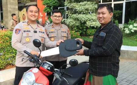 Motor Korban Begal Dikembalikan ke Tangan Pemilknya, Polres Gresik: Tanpa Dipungut Biaya