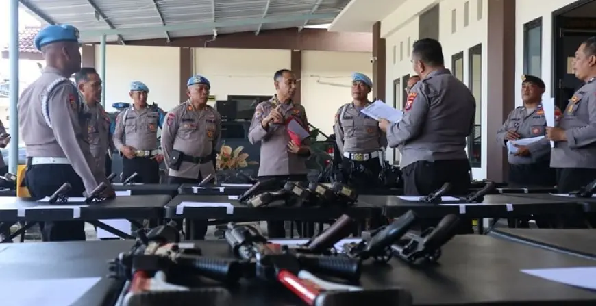 Cegah Penyalahgunaan, Polda Jatim Sidak dan Cek Kelayakan Senjata Api di Polres Trenggalek