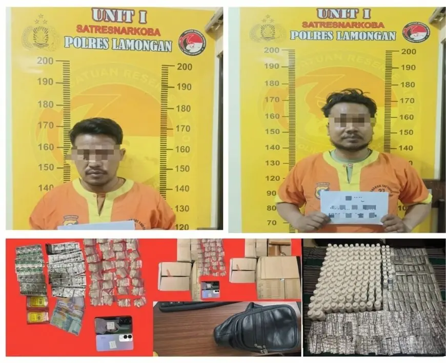 Polres Lamongan Gulung Pelaku Jaringan Obat Keras Asal Sumatra, 122 Ribu Pil LL Disita