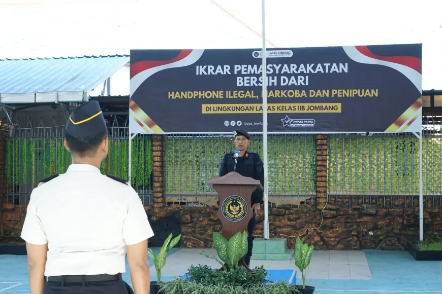 Pertegas Komitmen, Lapas Jombang Deklarasi  Ikrar Pemasyarakatan  Bebas Handphone, Penipuan dan Narkoba