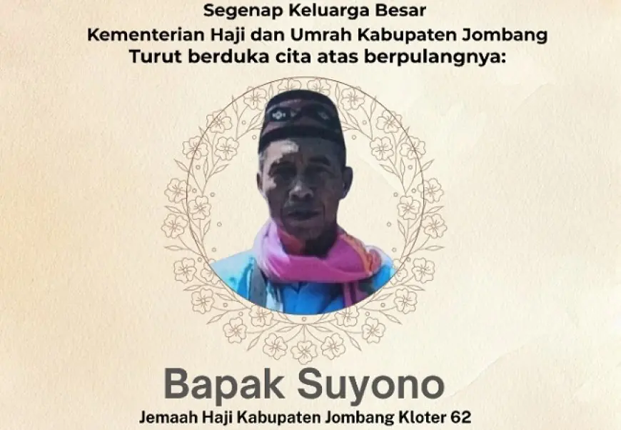 Satu Jemaah Haji Asal Jombang Meninggal Dunia Sesaat Setibanya di Makkah Akibat Serangan Jantung