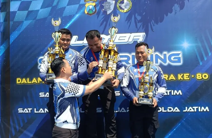 Satlantas Polres Gresik Ukir Prestasi, Aiptu Bambang Kurniawan Juara 1 Safety Riding Polda Jatim
