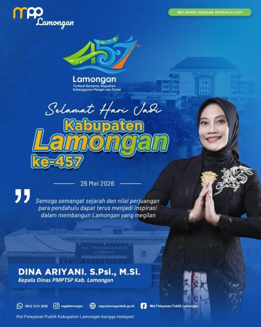 Dinas PMPTSP  Ucapkan Hari Jadi Kabupaten Lamongan ke-457