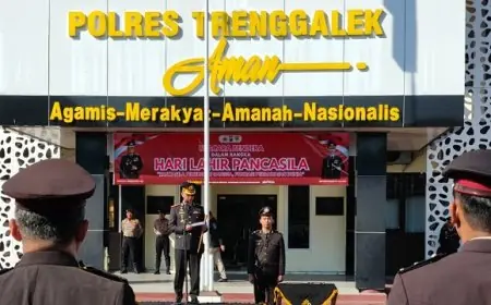 Peringati Hari Lahir Pancasila, Kapolres Trenggalek: Pancasila adalah Jangkar Moral Bangsa