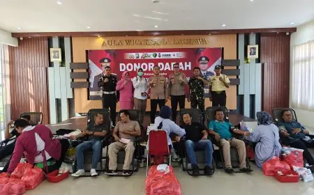 Donor Darah Polri dan TNI Jelang Hari Bhayangkara, Kumpulkan 73 Kantong