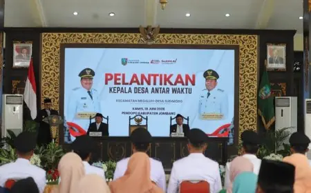 Bupati Jombang Lantik 10 Kepala Desa Antar Waktu, Ini Pesan Penting Menjelang Pilkades 2027