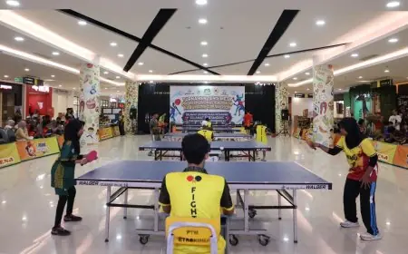 Gressmall Dispendik Gresik Gelar Turnamen Tenis Meja untuk Pembinaan Atlet Muda Berbakat