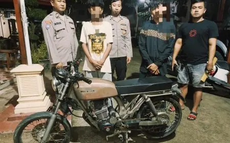 Kurang Dari 48 Jam, Polres Lamongan Berhasil Menangkap Penjaga Warkop Pelaku Curanmor