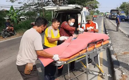 Gagal Menyalip di Jalur Poros Nasional Lamongan, Pemuda Asal Bojonegoro Tewas Terlindas Truk Box
