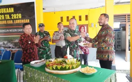 Dandim 0812 Lamongan Resmi Buka Pra TMMD ke-129 di Desa Tlemang