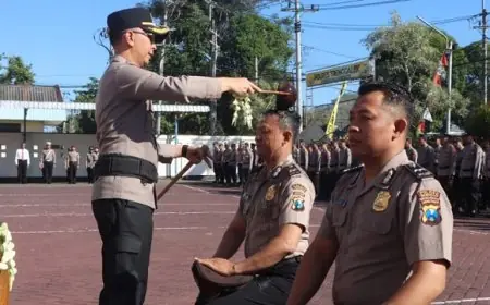 75 Personel Polres Trenggalek Naik Pangkat, Kapolres: Ini Bukan Hadiah, Tapi Amanah