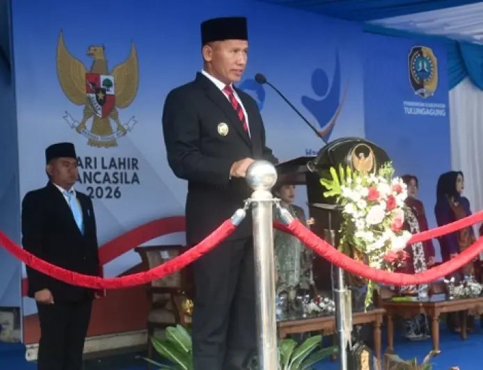 Peringati Tiga Hari Besar Nasional, Plt Bupati Ahmad Baharudin Ajak Warga Tulungagung Perkuat Nilai Pancasila