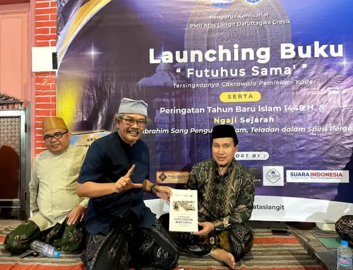 Ngaji Sejarah dan Rilis Buku Futuhus Sama’, PMII Gresik Jadikan Malik Ibrahim Inspirasi Spirit Pergerakan