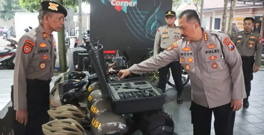 Cek Almatsus di Polres Trenggalek, Dirsamapta Polda Jatim Tekankan Kemampuan Personel