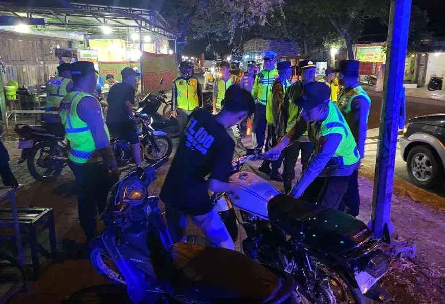 Tak Ada Ampun! Polres Lamongan Gelar Razia Besar-besaran, Puluhan Motor Berknalpot Brong Diamankan
