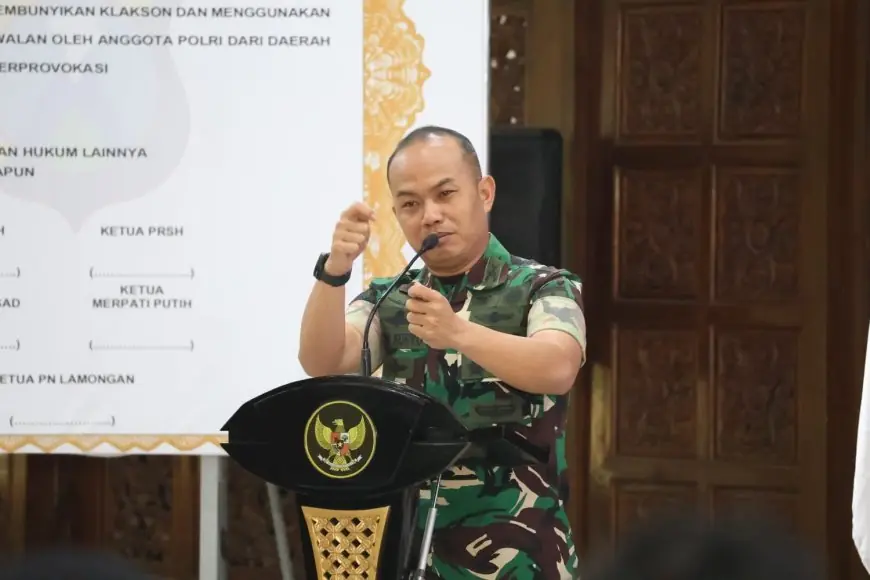 Kodim 0812 Lamongan Kawal Kondusifitas Jelang Pengesahan Perguruan Silat