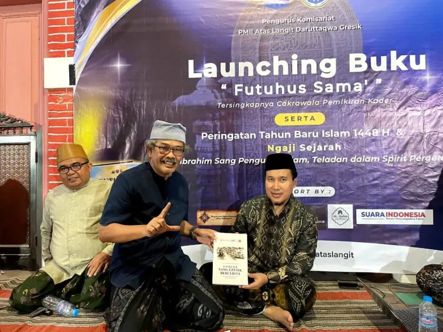 Ngaji Sejarah dan Rilis Buku Futuhus Sama’, PMII Gresik Jadikan Malik Ibrahim Inspirasi Spirit Pergerakan