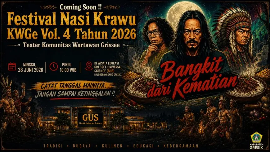 Festival Tumpeng Nasi Krawu 2026 Makin Semarak, Teater “Bangkit dari Kematian” Siap Hipnotis Ribuan Penonton