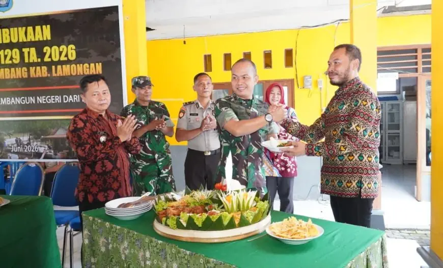 Dandim 0812 Lamongan Resmi Buka Pra TMMD ke-129 di Desa Tlemang