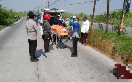 Gagal Menyalip Dum Truk, Pemuda Lamongan Tewas di Jalan Raya Sukodadi Karanggeneng