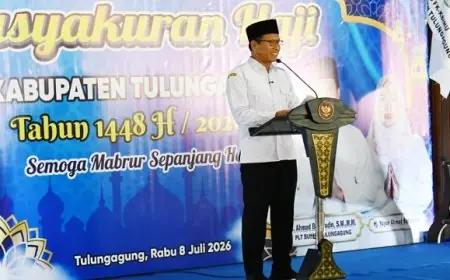 Sambut Kepulangan Jemaah Haji, Plt Bupati Tulungagung Pesan Jaga Nilai Mabrur