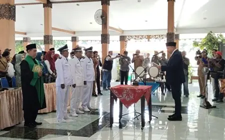 Lantik Tiga Kades PAW, Bupati Rio Tekankan Rekonsiliasi Pasca Pilkades