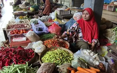 Imbas Cuaca Kemarau dan Program MBG, Harga Sayuran di Pasar Sidoharjo Lamongan Meroket Tajam