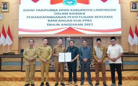 Pemkab dan DPRD Lamongan Sepakati KUA-PPAS TA 2027, Proyeksi Pendapatan Daerah Tembus Rp 3,09 Triliun