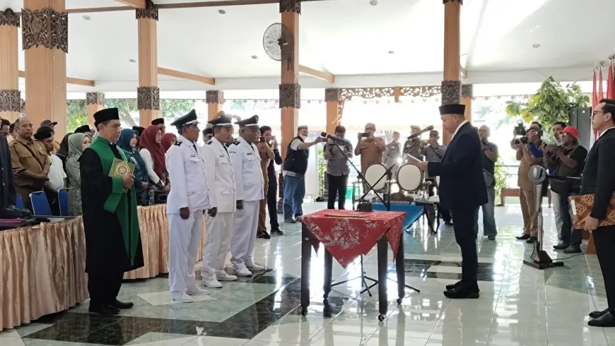Lantik Tiga Kades PAW, Bupati Rio Tekankan Rekonsiliasi Pasca Pilkades