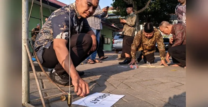 Manfaatkan Fenomena Rashdul Kiblat, Kemenag Tulungagung Ajak Warga Kalibrasi Arah Kiblat