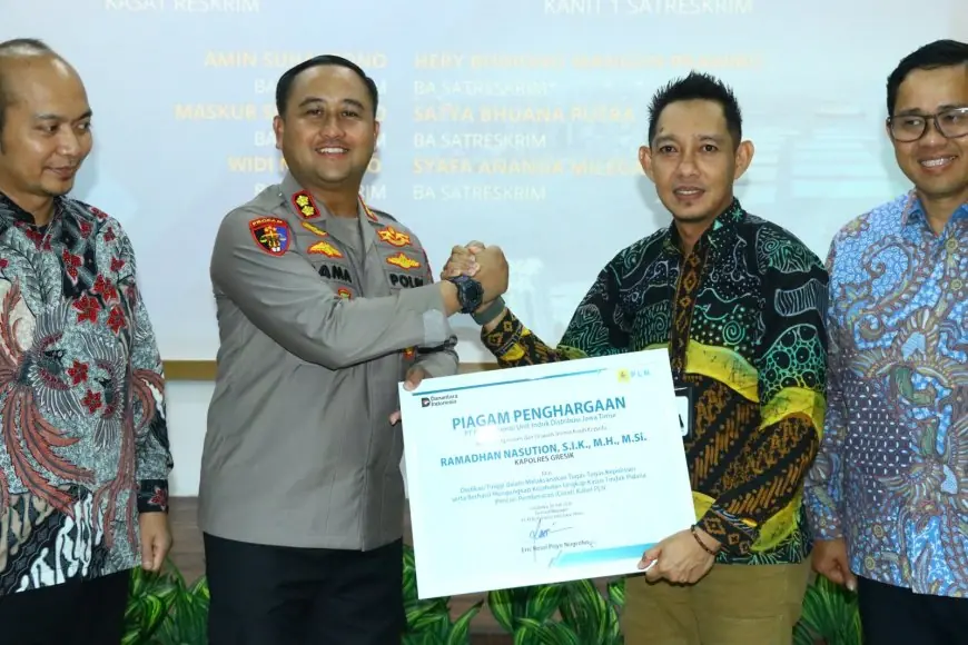 Jaga Aset Negara Ungkap Pencurian Kabel Listrik, Polres Gresik Terima Apresiasi dari PLN