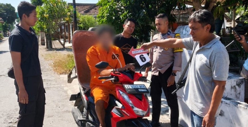 Kepergok Curi Dua Kereta Dorong, Residivis Asal Blitar Diamankan Warga Rejotangan