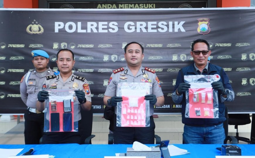 Bongkar Modus Ranjau, Polisi Bekuk 2 Kurir Edarkan 38 Gram Sabu di Gresik Selatan