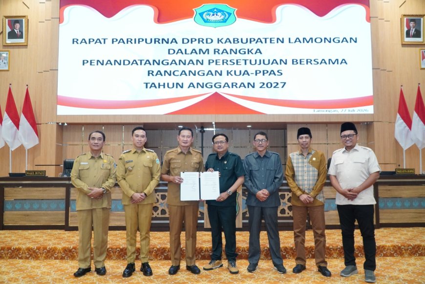 Pemkab dan DPRD Lamongan Sepakati KUA-PPAS TA 2027, Proyeksi Pendapatan Daerah Tembus Rp 3,09 Triliun